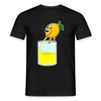 Lemon pees - Men's T-Shirt - black - Front - AI Model Male 178 light (178cm)