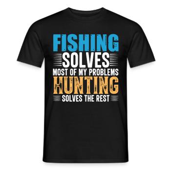 Pêche Chasse - T-shirt homme - noir - Devant - AI Model Male 178 light (178cm)