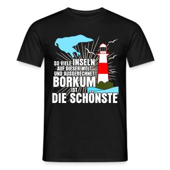 Borkum Insel Spruch - Männer T-Shirt - Schwarz - Vorne - AI Model Male 178 light (178cm)