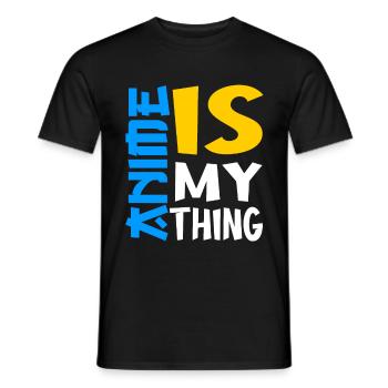 Anime Manga Japan Cosplay Gift - Men's T-Shirt - black - Front - AI Model Male 178 light (178cm)