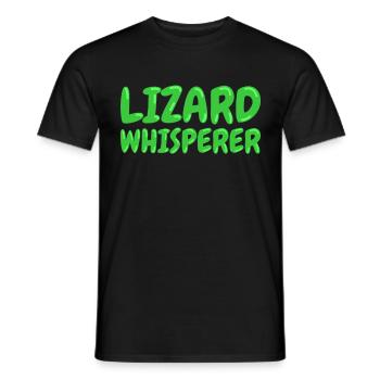 Lézards de Lizard Whisperen Chuchotement lézard - T-shirt homme - noir - Devant - AI Model Male 178 light (178cm)