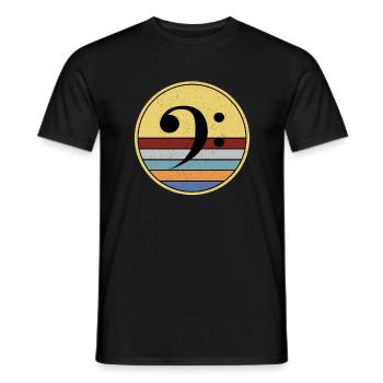 Musicien de musique clé de fa - T-shirt homme - noir - Devant - AI Model Male 178 light (178cm)