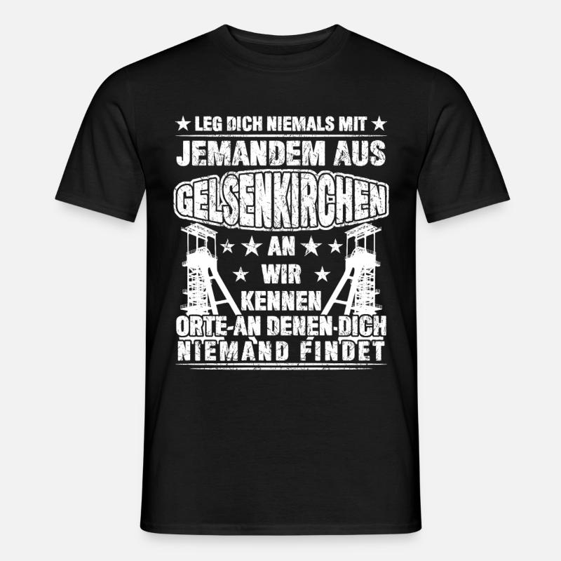 Gelsenkirchen Gelsenkirchener Witz - Männer T-Shirt - Schwarz