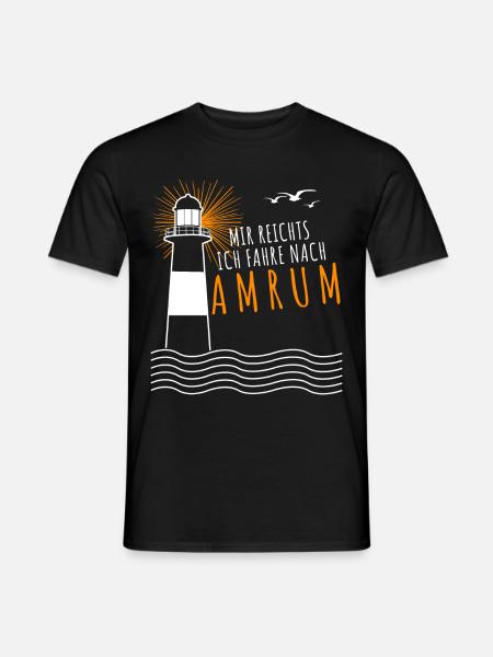 Amrum Spruch - Mir reichts - Männer T-Shirt - Schwarz