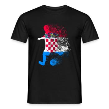 Kroatien Fußballer Fußball Fußballspieler - Männer T-Shirt - Schwarz - Vorne - AI Model Male 178 light (178cm)