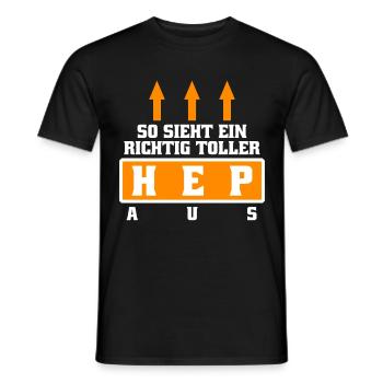 Heilerziehungspfleger HEP Spruch - Männer T-Shirt - Schwarz - Vorne - AI Model Male 178 light (178cm)