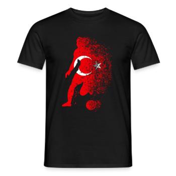 Turkey footballers football footballers - Men's T-Shirt - black - Front - AI Model Male 178 light (178cm)