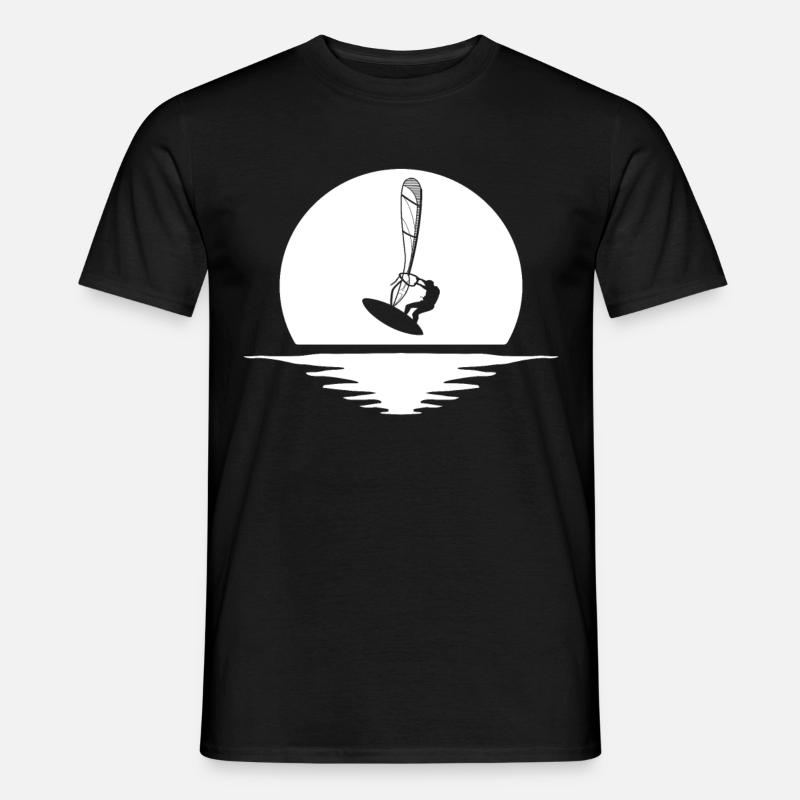 Windsurfen Windsurfer - Männer T-Shirt - Schwarz
