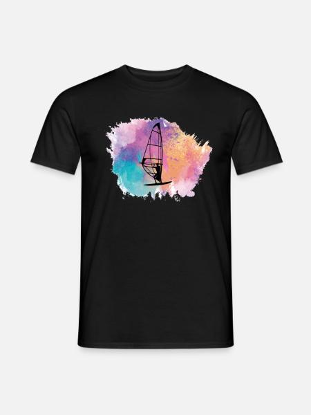 Windsurfen Windsurfer - Männer T-Shirt - Schwarz