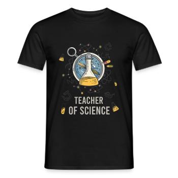 Sciences naturelles Chimie Biologie Phsysik Professeur - T-shirt homme - noir - Devant - AI Model Male 178 light (178cm)