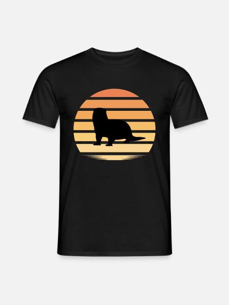 Loutres - T-shirt homme - noir