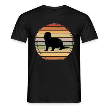 Loutres - T-shirt homme - noir - Devant - AI Model Male 178 light (178cm)