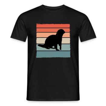 Loutres - T-shirt homme - noir - Devant - AI Model Male 178 light (178cm)