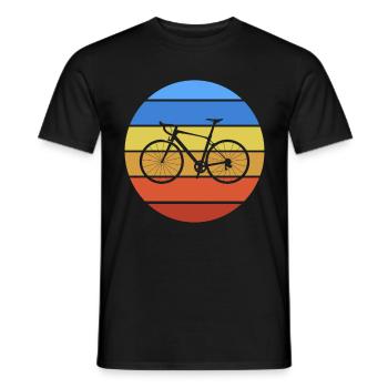 Gravelbike Gravel Vélo de course Vélo - T-shirt homme - noir - Devant - AI Model Male 178 light (178cm)