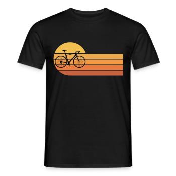 Gravelbike Gravel Vélo de course Vélo - T-shirt homme - noir - Devant - AI Model Male 178 light (178cm)