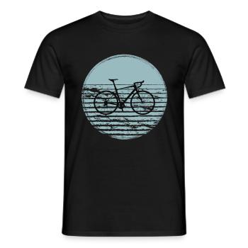 Gravelbike Gravel Vélo de course Vélo - T-shirt homme - noir - Devant - AI Model Male 178 light (178cm)