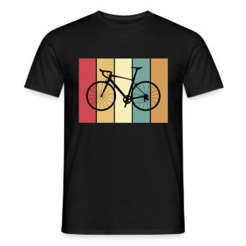 Gravelbike Gravel Vélo de course Vélo - T-shirt homme - noir - Devant - AI Model Male 178 light (178cm)