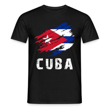 La Havane Cuba Drapeau Cuba - T-shirt homme - noir - Devant - AI Model Male 178 light (178cm)