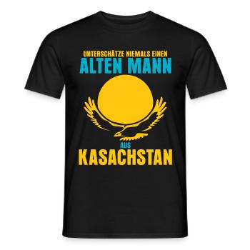Kasachstan - Männer T-Shirt - Schwarz - Vorne - AI Model Male 178 light (178cm)