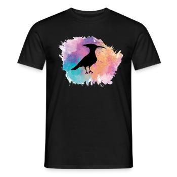 Hoopoe bird nature protection - Men's T-Shirt - black - Front - AI Model Male 178 light (178cm)