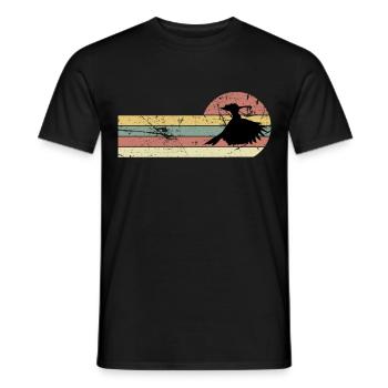 Hoopoe bird nature protection - Men's T-Shirt - black - Front - AI Model Male 178 light (178cm)