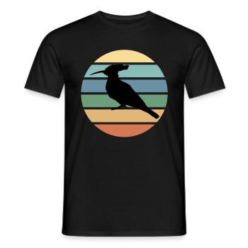 Hoopoe bird nature protection - Men's T-Shirt - black - Front - AI Model Male 178 light (178cm)