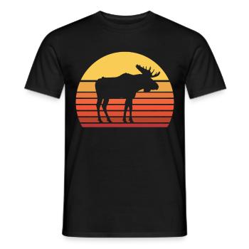 Elch - Männer T-Shirt - Schwarz - Vorne - AI Model Male 178 light (178cm)
