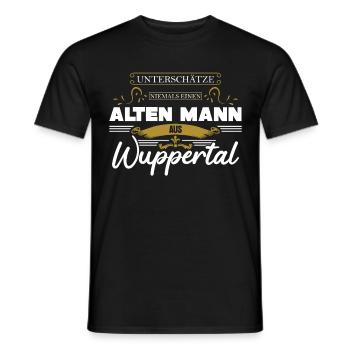 Wuppertal Wupptertaler - Männer T-Shirt - Schwarz - Vorne - AI Model Male 178 light (178cm)