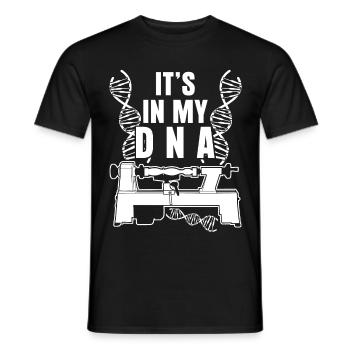 Turning DNA turner - Men's T-Shirt - black - Front - AI Model Male 178 light (178cm)