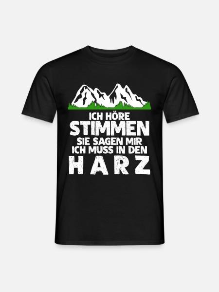 Harz Wandern Urlaub Brocken - Männer T-Shirt - Schwarz