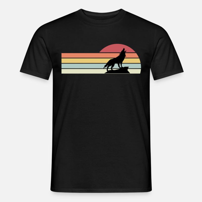 Wolf Rudel Tier Wölfe - Männer T-Shirt - Schwarz