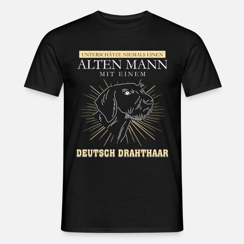 Deutsch Drahthaar - Männer T-Shirt - Schwarz