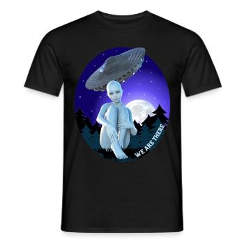 Alien, nous y sommes - T-shirt homme - noir - Devant - AI Model Male 178 light (178cm)