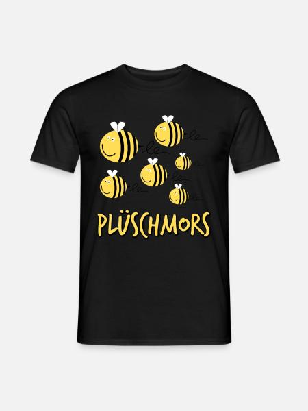 Plüschmors Plattdeutsch - Männer T-Shirt - Schwarz