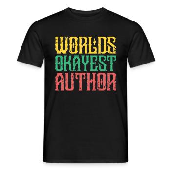 Worlds Okayest Author Author Authors - Men's T-Shirt - black - Front - AI Model Male 178 light (178cm)