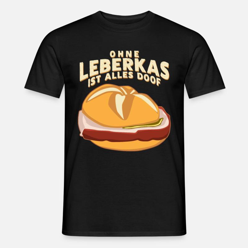 Leberkäse Leberkäsesemmel Leberkas - Männer T-Shirt - Schwarz