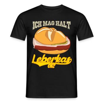 Leberkäse Ich mag Leberkas - Männer T-Shirt - Schwarz - Vorne - AI Model Male 178 light (178cm)