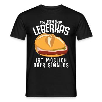 Leberkäse Fleischäse Leberkas - Männer T-Shirt - Schwarz - Vorne - AI Model Male 178 light (178cm)