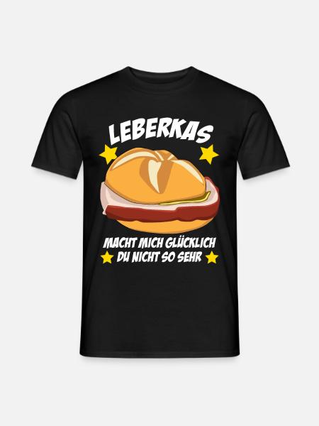 Leberkäse Leberkas - Männer T-Shirt - Schwarz