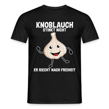 Knoblauch Knobi Knoblauchzehen Garlic - Männer T-Shirt - Schwarz - Vorne - AI Model Male 178 light (178cm)