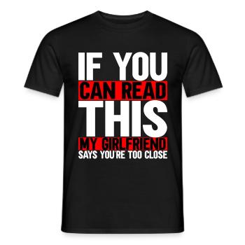 Copine Couple Amour Couple Cadeau - T-shirt homme - noir - Devant - AI Model Male 178 light (178cm)