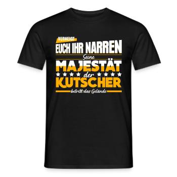 Kutsche Pferdekutsche Witz Kutscher - Männer T-Shirt - Schwarz - Vorne - AI Model Male 178 light (178cm)