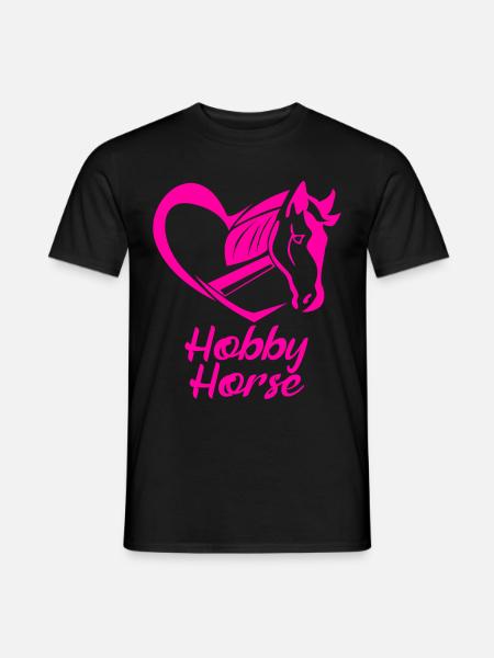 Steckenpferd Herz Hobbyhorse Hobby Horse - Männer T-Shirt - Schwarz