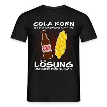 Cola Korn - Männer T-Shirt - Schwarz - Vorne - AI Model Male 178 light (178cm)