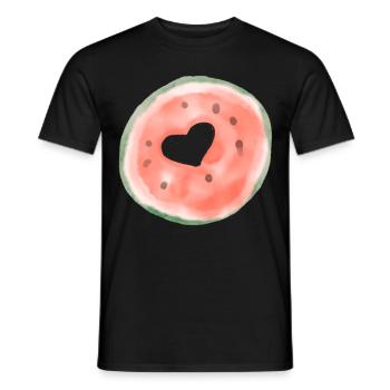 Melon Coeur - T-shirt homme - noir - Devant - AI Model Male 178 light (178cm)