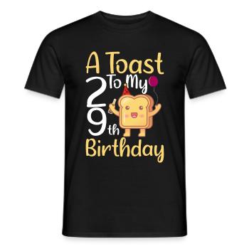 Cadeau d’anniversaire du 29e anniversaire - T-shirt homme - noir - Devant - AI Model Male 178 light (178cm)