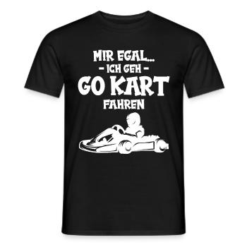 Mir egal Go Kart fahren - Männer T-Shirt - Schwarz - Vorne - AI Model Male 178 light (178cm)