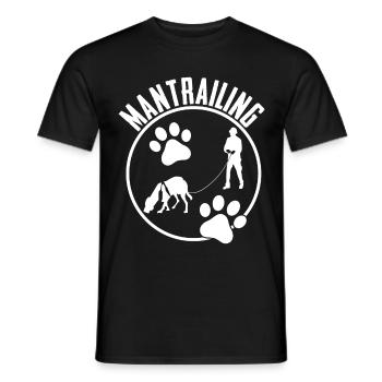 Mantrailing Search Dog Tracking Dog - Men's T-Shirt - black - Front - AI Model Male 178 light (178cm)