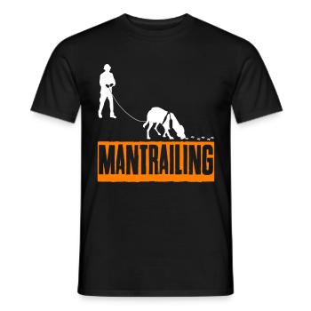 Mantrailing Rettungshund Fährtenhund - Männer T-Shirt - Schwarz - Vorne - AI Model Male 178 light (178cm)