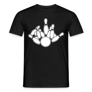Kegeln Bowling Kegel Kegler - Männer T-Shirt - Schwarz - Vorne - AI Model Male 178 light (178cm)